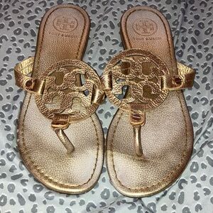 Tory Burch Metallic Gold Sandals